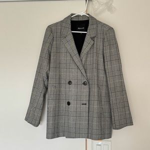 Madewell Women Blazer Jacket Plaid Size L